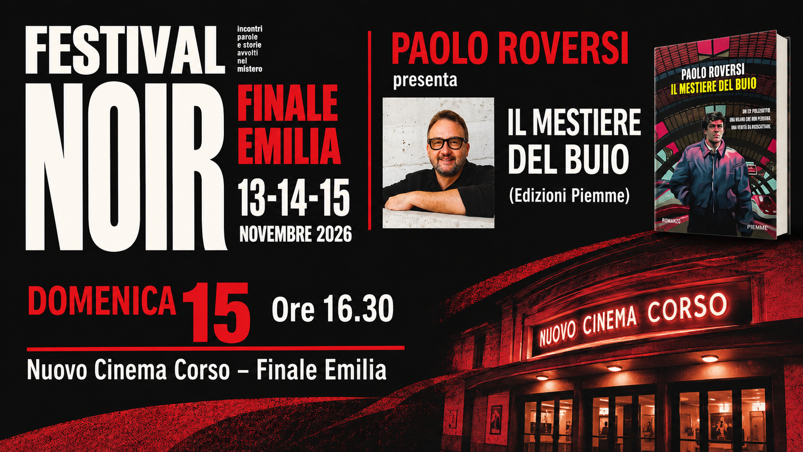 Locandina originale dell'appuntamento di Paolo Roversi del 2026-11-15 a Finale Emilia