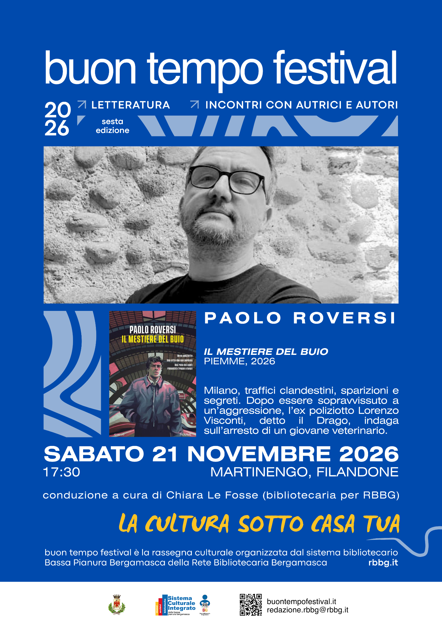 Locandina originale dell'appuntamento di Paolo Roversi del 2026-11-21 a Martinengo